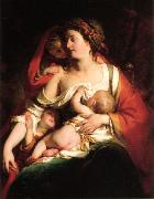 Friedrich von Amerling Mutter und Kinder Spain oil painting artist